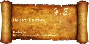 Hausz Eszter névjegykártya