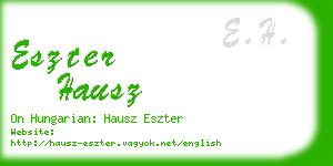 eszter hausz business card